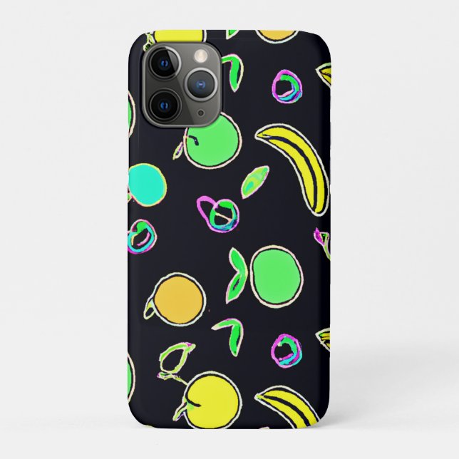 Expressive Colourful Fruits Neon Artwork Case-Mate iPhone Case (Back)