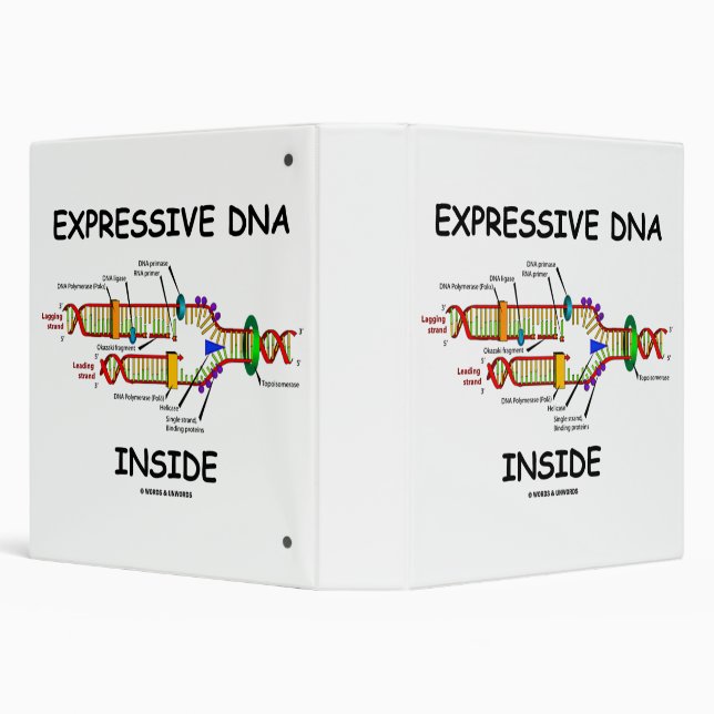 Expressive DNA Inside Molecular Biology Humour Binder (Background)