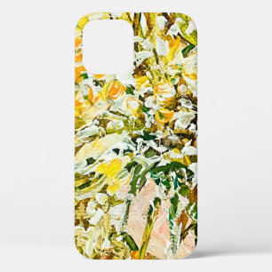 Expressive embossed paint on canvas, created using iPhone 12 case