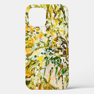 Expressive embossed paint on canvas, created using iPhone 12 case