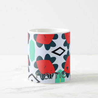 Expressive Playful Red and Green Coffee Mug