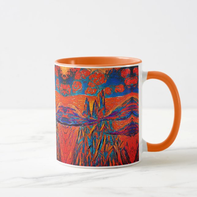 Expressive Roses in the Sky Mug (Right)