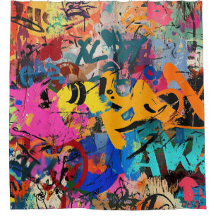 Expressive Street Art Mural in Bright Urban Colour