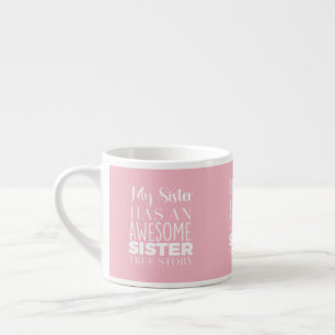 Expresso La belle tasse rose avec les soeurs drôles