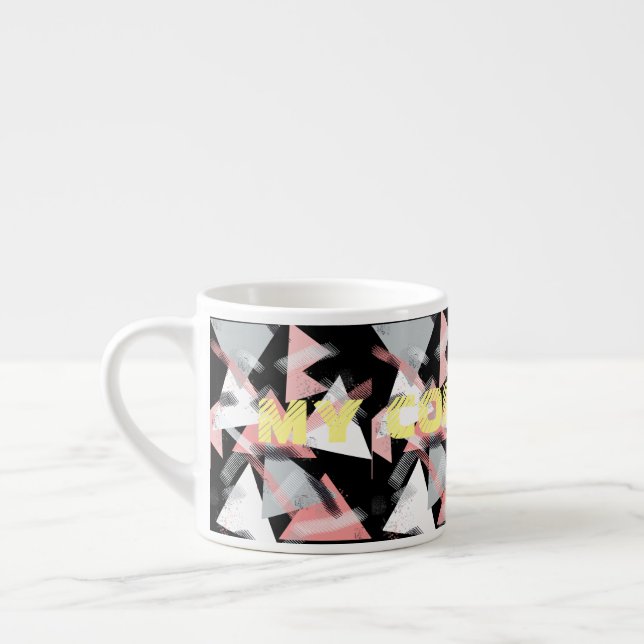 Expresso Pyramide de triangle d'art abstrait Ma tasse de ca (Gauche)