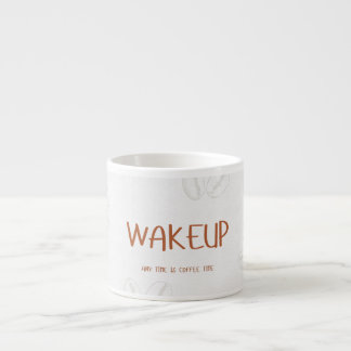 Expresso Réveillez-vous Tasse espresso - design de café mot