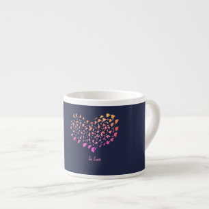 Expresso Tasse à café espresso cœur rose violet pour amoure