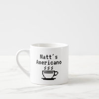 Tasse café Caffè Americano avec nom personnalisé