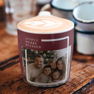 Expresso Tasse de café de Noël personnalisée Joyeux Merry B