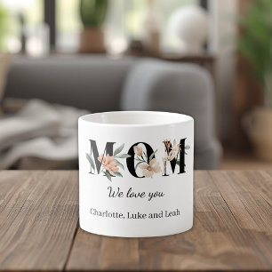 Expresso Tasse de café élégante personnalisée avec motif fl