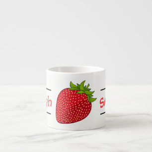 Expresso Tasse faite sur commande de nom de fraise