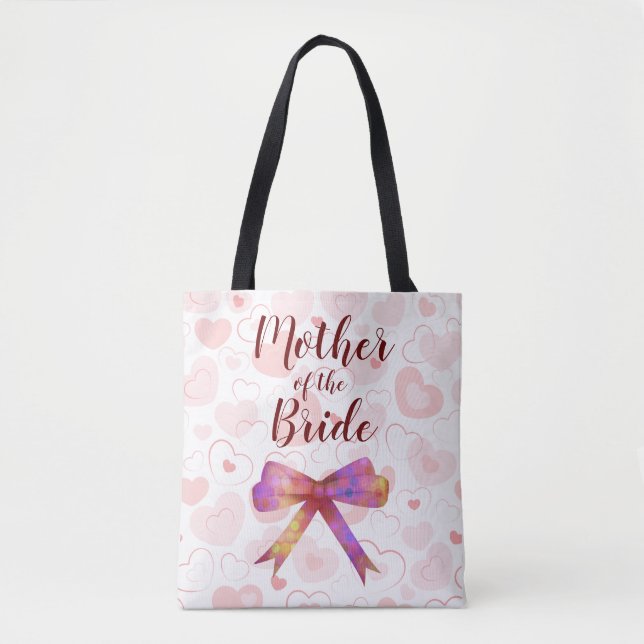 Exquisite and Embellishing Shimmery Ribbon Tote Bag (Front)