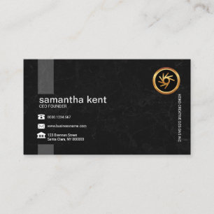 Exquisite Black Grunge Creative Founder CEO Business Card