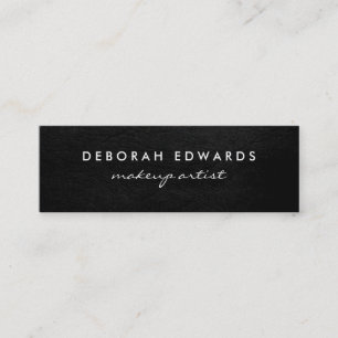 Exquisite Black Leather Mini Business Card