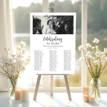 Exquisite Black White Elegant Wedding Anniversarie