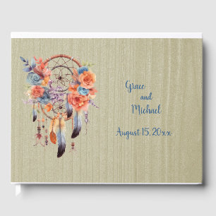 Exquisite Boho Dream Catcher Wedding Guest Book