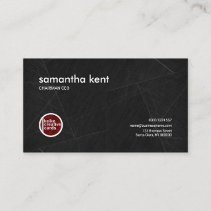 Exquisite Charcoal Marble Tile CEO Business Card