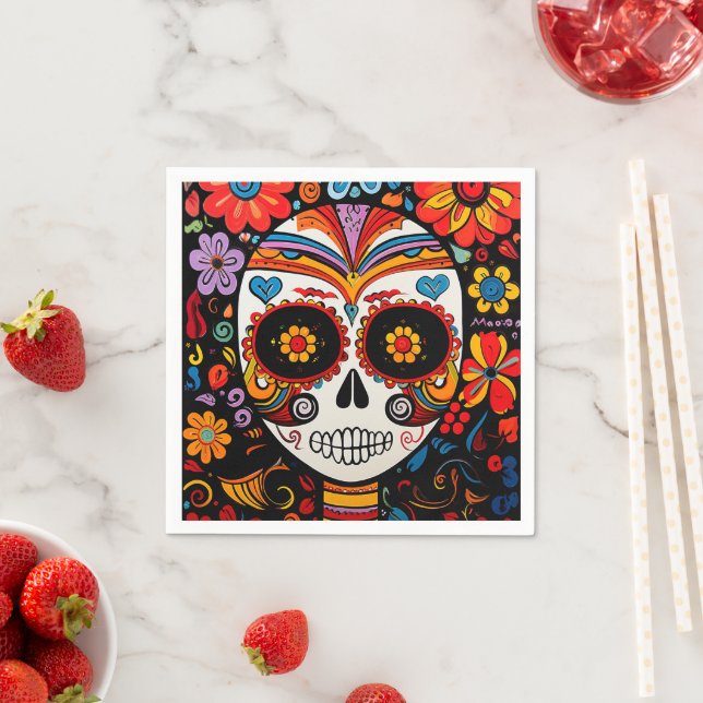 💀Exquisite Día de Muertos  Napkin (Insitu)