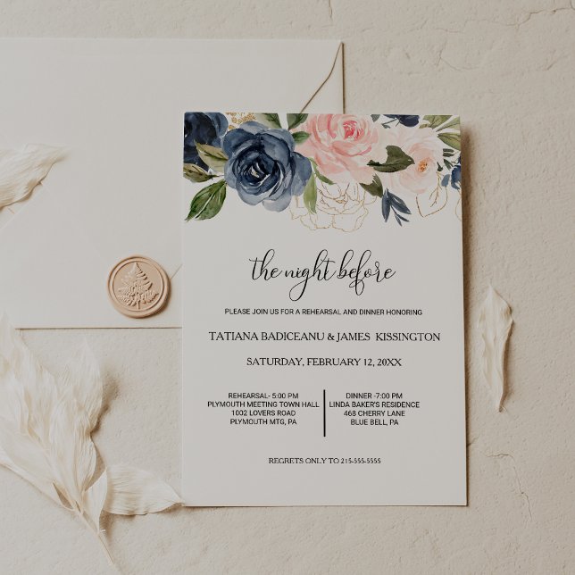 Exquisite Fall Floral Rehearsal Dinner Invitation (Creator Uploaded)