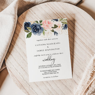 Exquisite Fall Floral Wedding Invitation