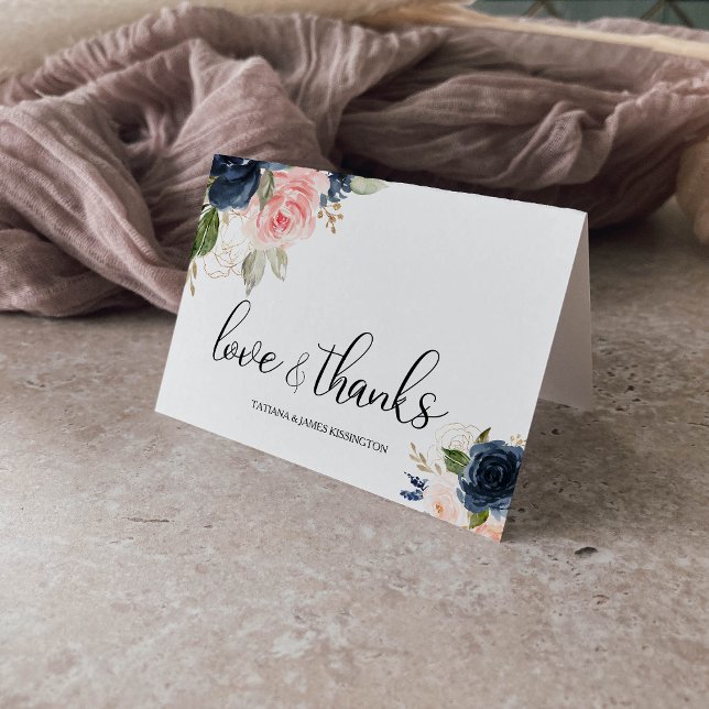 Exquisite Fall Floral Wedding Thank You Card (Creator Uploaded)