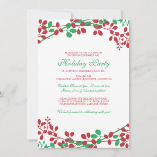 Exquisite Garden Christmas Invitation - New