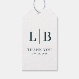 Exquisite Green Calligraphy Thank You Gift Tags