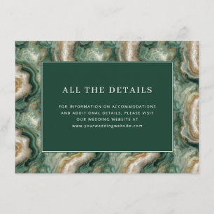 Exquisite Green Marble Pattern Enclosure Card