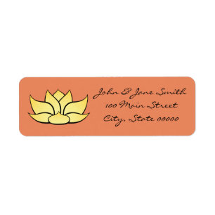 Exquisite Lotus in Sun Kissed Return Address Label