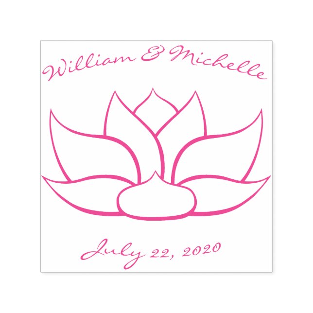 Exquisite Lotus Self-Inking Accent Stamp (Design)