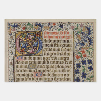exquisite medieval illuminated manuscripts wrappin wrapping paper sheet