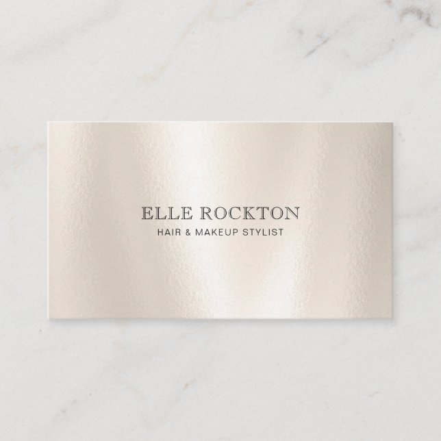 Exquisite Minimalist Pearl Gloss Business Card (Front)