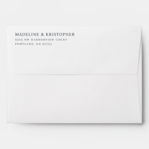 Exquisite Navy Calligraphy Envelope