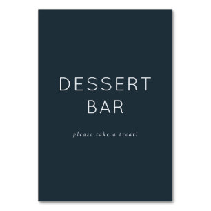 Exquisite Navy Text Design Table Number