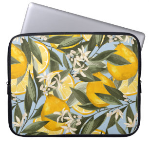 Exquisite pattern with yellow bergamot fruits, cit laptop sleeve