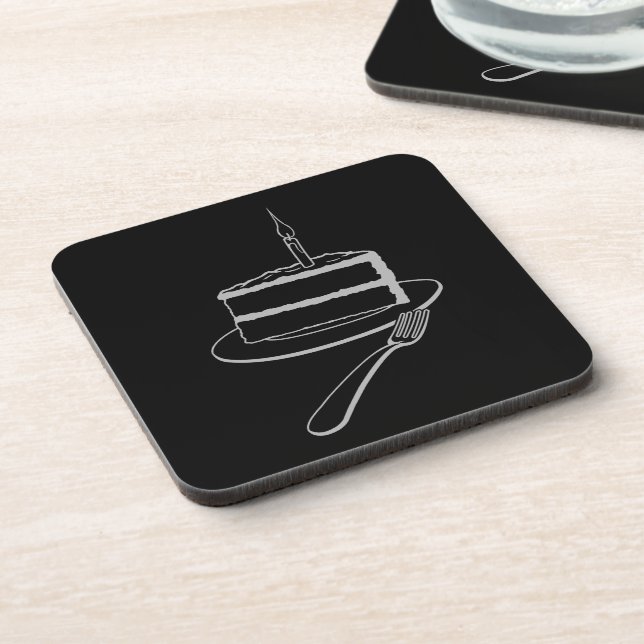 Exquisite Piece of Cake Design,  Birthday or Event Coaster (Left Side)