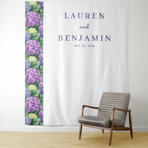 Exquisite Purple Floral Border Tapestry