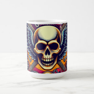 Exquisite Skull and Bones Traditional Artistry 🎨 Coffee Mug