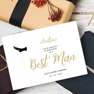 Exquisite Sophisticated Gentleman Groomsman Invitation