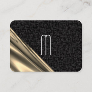 Exquisite Swirl Pattern Gold Drapery Business Card