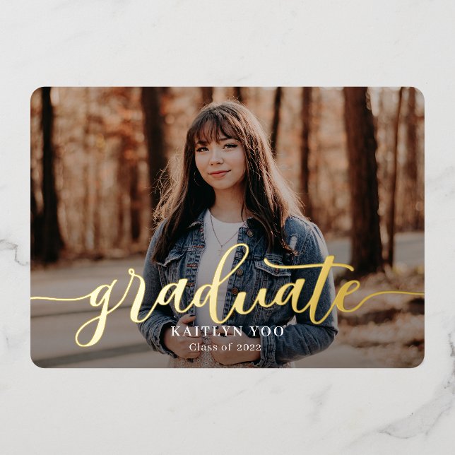 Exquisite Taste Foil Graduation Invitation (Front)