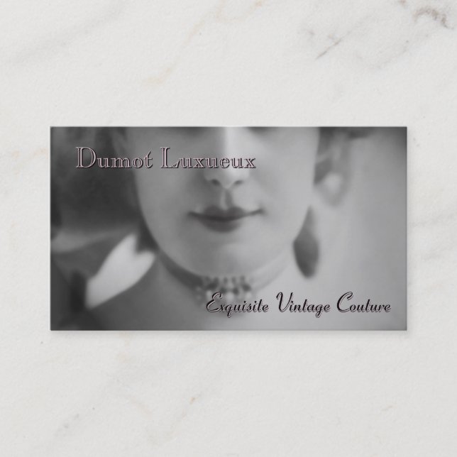 Exquisite Vintage 3.5" x 2" Business Card (Front)