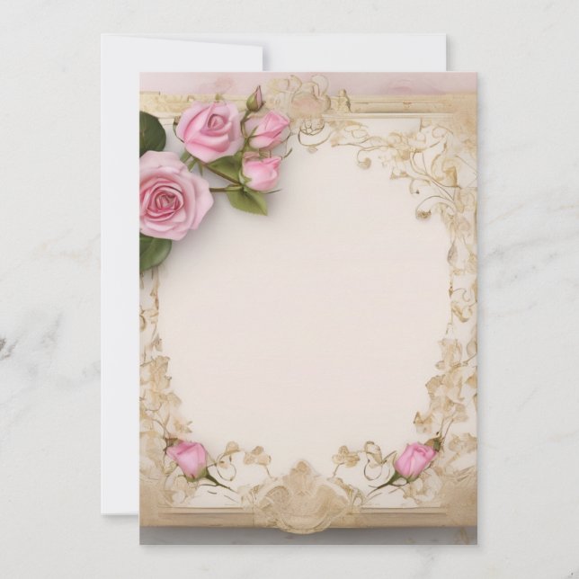 Exquisite Vintage-Inspired Invitation  (Front)