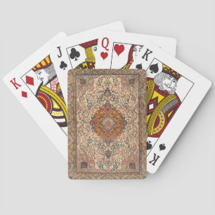 Exquisite Vintage Persian Rug Pattern Playing Cards