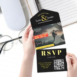 Exquisite Wedding Invitations: Discover Our Elegan All In One Invitation