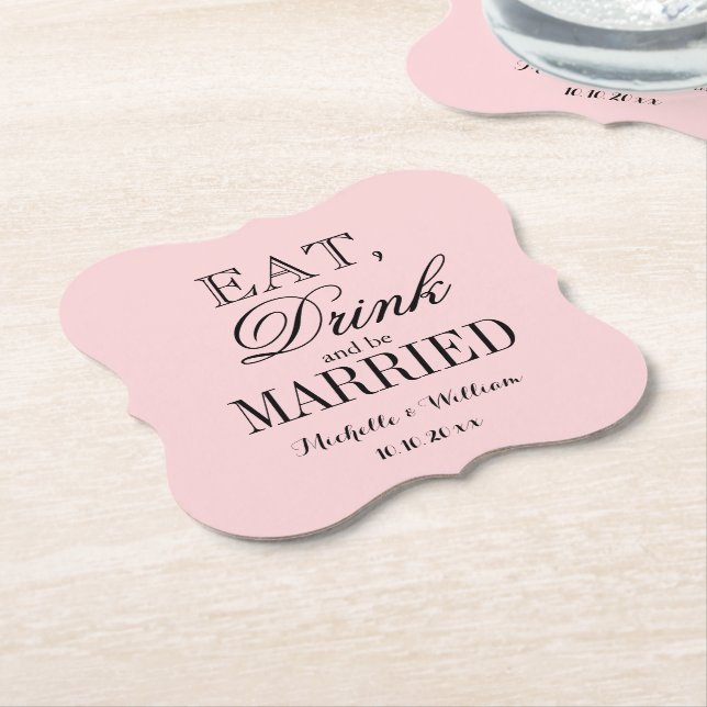 Exquisite wedding table decor custom colour coaste paper coaster (Angled)