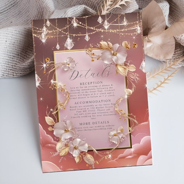 Exquisite Whimsical Clouds and Stars Details Enclosure Card (Creator Uploaded)