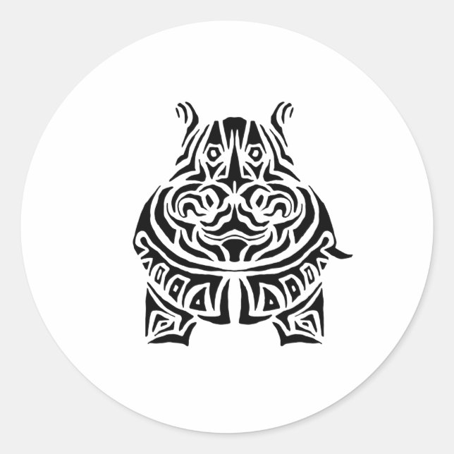 Exquisitely Playful Tribal Tattoos Classic Round Sticker (Front)