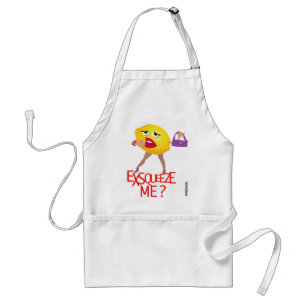 'exsqueeze me?' funny lemon humourous Apron