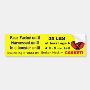 Extended Rear Facing Bumper Sticker